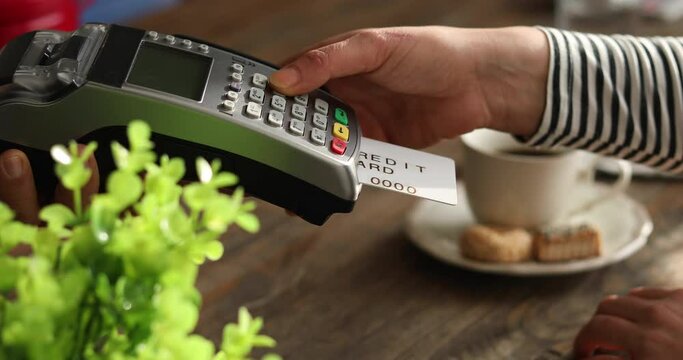 credit card reader payment concept