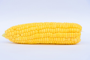 ear of ripe corn isolated on white background
