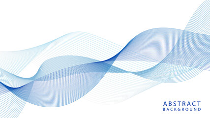 Abstract motion wave blue gradient line background