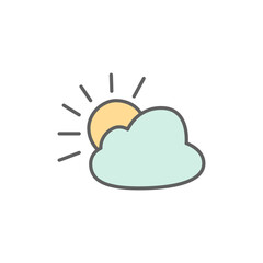 Weather Icon in color icon, isolated on white background 