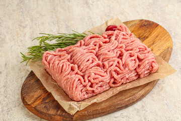 Raw beef minced meat for cooking