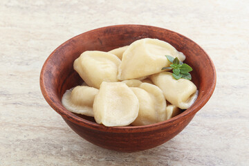 Russian traditional Vareniki - dumplings with potato