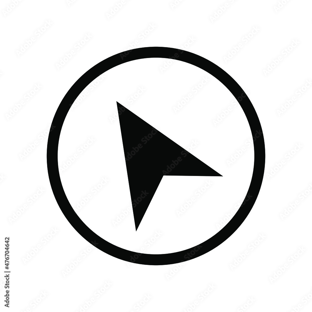 Poster cursor line icon. pointer arrow icon. click arrow. arrow icon graphic vector sign symbol for your pr