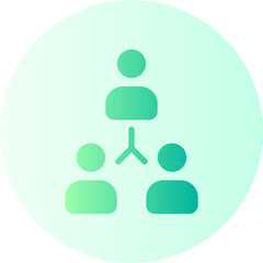 teamwork gradient icon