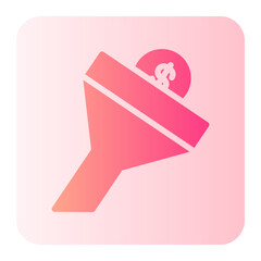 sales funnel gradient icon