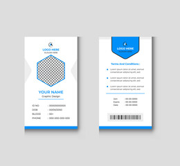 Business id card template with minimalist elements design