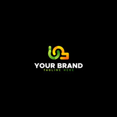 Abstract Line Gradient Company Logo Design