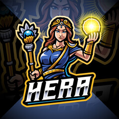 Hera esport mascot logo design © Visink.art