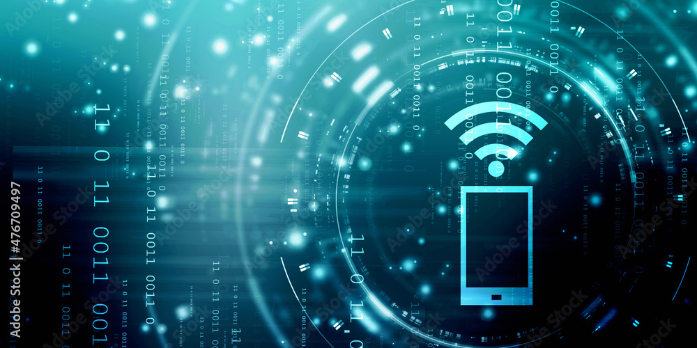 Aufkleber 2d rendering transmitter mobile wifi