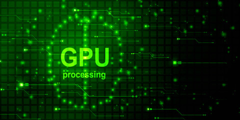 2d illustration gpu futuristic background


