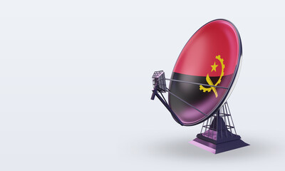 3d satellite Angola flag rendering right view