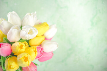 Obraz na płótnie Canvas Spring tulip flowers background