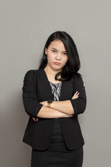 Business woman with angry expression