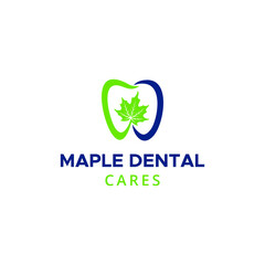 Dental Care Logo, Maple illustration with exclusive dental logo design