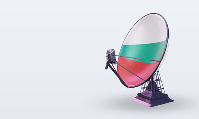 3d satellite Bulgaria flag rendering right view
