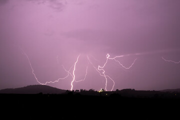 Obraz na płótnie Canvas lightning in the night