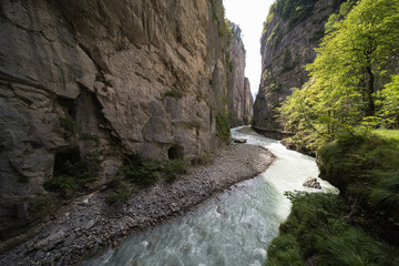 Obraz premium the aare gorge in switzerland