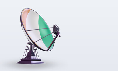 3d satellite Cote dIvoire flag rendering left view