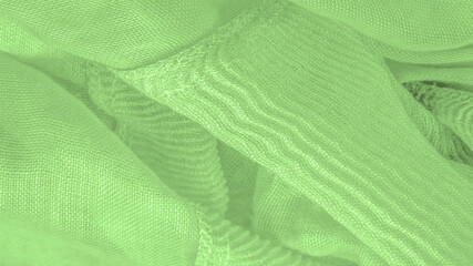 Texture, background, pattern, green silk corrugation crushed fabric for your projects