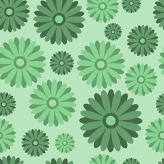 seamless pattern flowers flat
