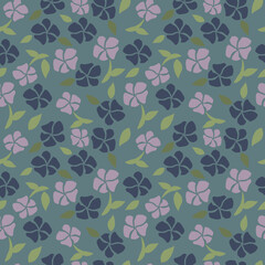 seamless pattern flowers flat