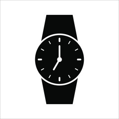 Watch vector icon. Clock flat illustration on white background. eps 10