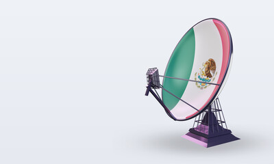 3d satellite Mexico flag rendering right view