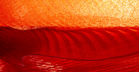 tissue, textile, cloth, fabric, web, texture, red corrugation fabric, undulation ripple wave