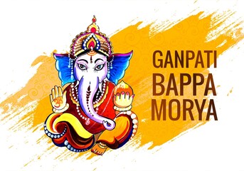 Festival of ganesh chaturthi creative card background