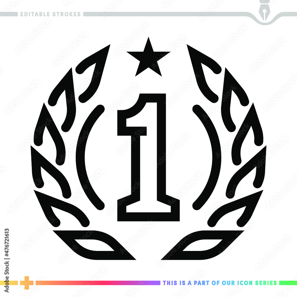 Poster Line icon for premium quality illustrations with editable strokes. This vector graphic has customizable stroke width.