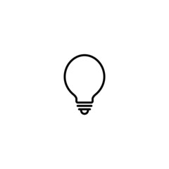 Light Bulb line icon vector, isolated on white background. Idea sign, solution, thinking concept EPS 10