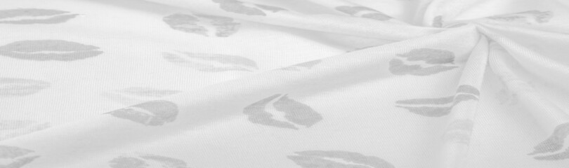 Texture, background, ground context, fond, foil field, silk fabric in black and white with lip...