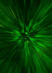 Obraz premium Blurred green background with radial blur. Tunnel style blur