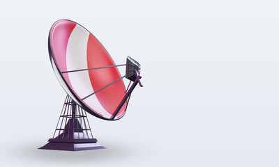 3d satellite Peru flag rendering left view