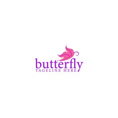 Fototapeta na wymiar Modern design BUTTERFLY sky beauty logo design