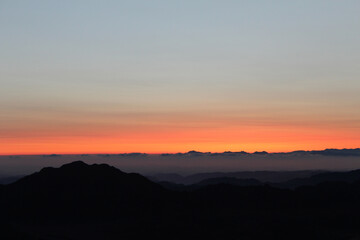 Egypt. Dawn on Mount Moses