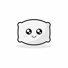 Fototapeta premium Cute Pillow Cartoon Vector Icon Illustration. Flat Cartoon Style - EPS 10 Vector