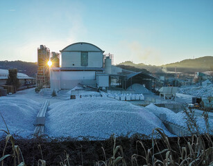 factory for production of gravel in my town