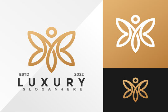 Luxury Gold Butterflies, Vectors