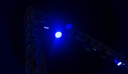 Blue stage spotlight for scene