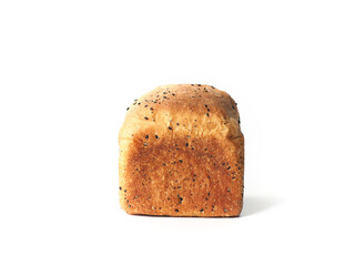 square bread bun with black sesame seed