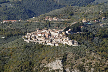 Fototapeta na wymiar view of Montefranco , Valnerina, Umbria, Italy