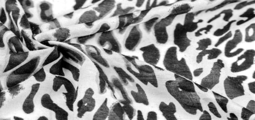 texture, background, pattern, silk fabric, black and white shade, leopard print, animal skin