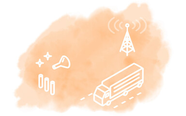 水彩風、SDGs ゴール9、産業と技術革新の基盤をつくろう