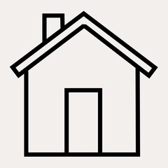 Home Icon for Graphic Design Projects, vector