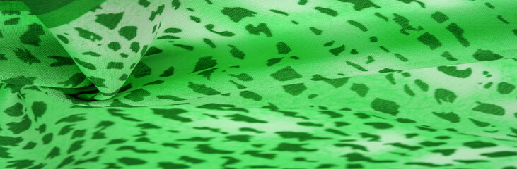 Collection of textural background, silk fabric, zebra skin in green African style. For the...