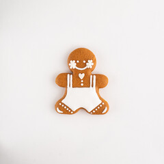 Cookie gingerbread on white background