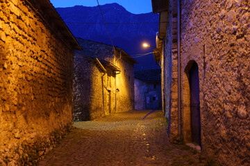 Plakat Assergi, old typical village in Abruzzo, Italy