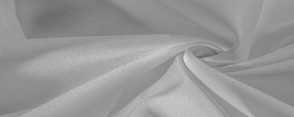 Texture, background, pattern, silk fabric of white color, solid light white silk satin fabric of...