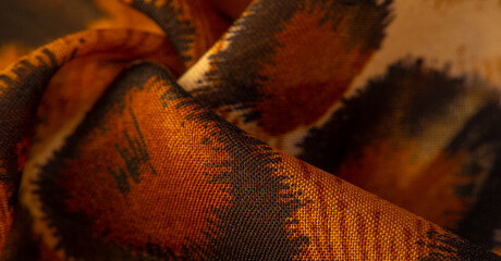 Background, texture, pattern, silk fabric cheetah skin, african savannah theme